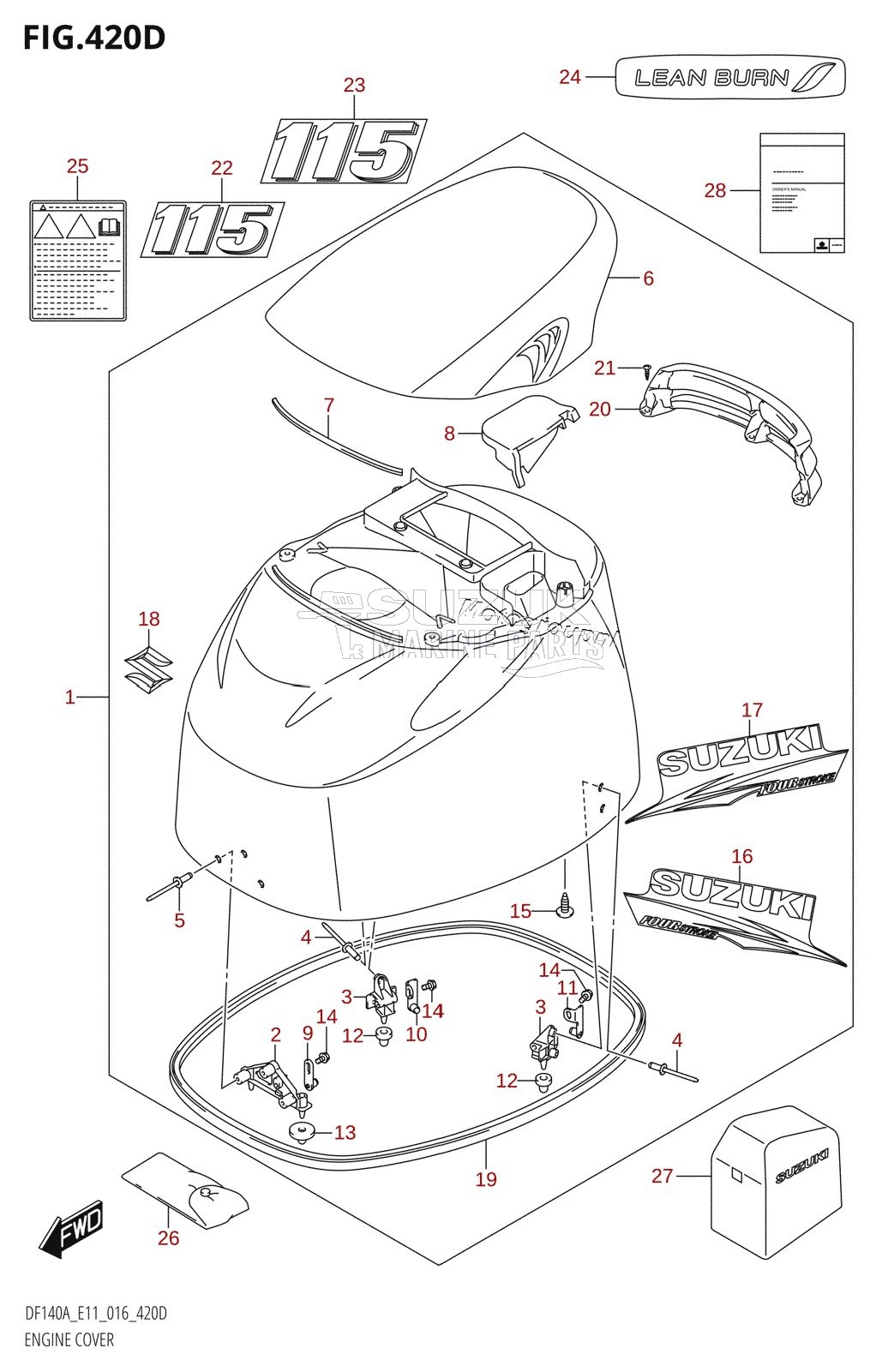 ENGINE COVER (DF115AZ:E11)