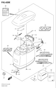 25003F-610001 (2016) 250hp E01 E40-Gen. Export 1 - Costa Rica (DF250T) DF250 drawing ENGINE COVER (DF225T:E01,DF225Z:E01)