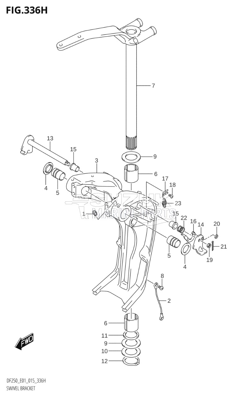 SWIVEL BRACKET (DF225Z:E40:(X-TRANSOM,XX-TRANSOM))