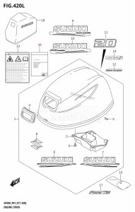 DF20A From 02002F-710001 (P01 P40)  2017 drawing ENGINE COVER (DF20AT:P01)