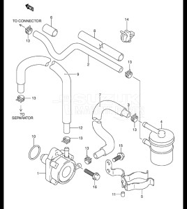  (2003) 115hp - () DF115TL drawing FUEL PUMP