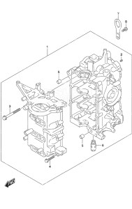 Outboard DF 30A drawing Cylinder Block