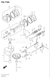 00252F-810001 (2018) 2.5hp P01-Gen. Export 1 (DF2.5) DF2.5 drawing CRANKSHAFT