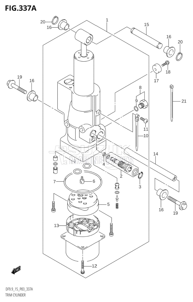 TRIM CYLINDER (DF9.9T,DF9.9TH)