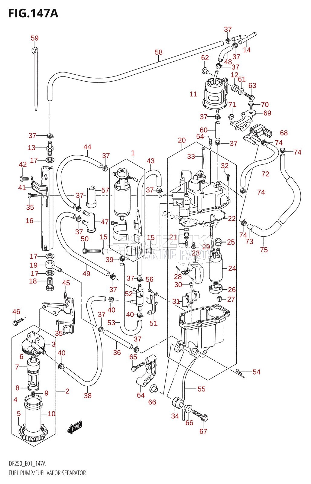 FUEL PUMP /​ FUEL VAPOR SEPARATOR (K4,K5,K6,K7,K8,K9,K10)