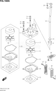 06003F-910001 (2019) 60hp E03-USA (DF60AVT  DF60AVTH) DF60A drawing WATER PUMP (DF40A,DF50A,DF60A)