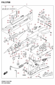 DF115BT From 11506F-440001 (E11 - E40)  2024 drawing OPT:TILLER HANDLE (DF115BT,DF115BZ,DF100C)