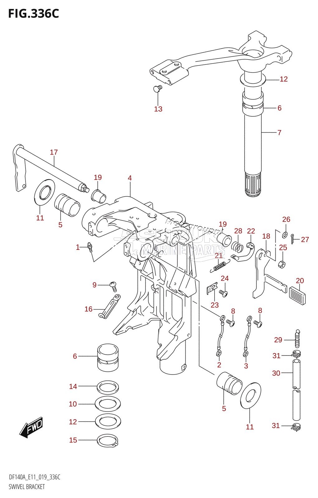 SWIVEL BRACKET (DF140AT,DF140AZ)