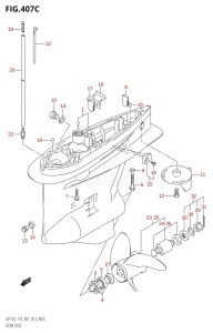 DF150Z From 15002Z-310001 (E01 E40)  2013 drawing GEAR CASE (DF150Z:E01)