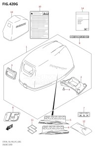 DT9.9A From 00996-510001 (P36 P40)  2015 drawing ENGINE COVER (DT15AK:P36)