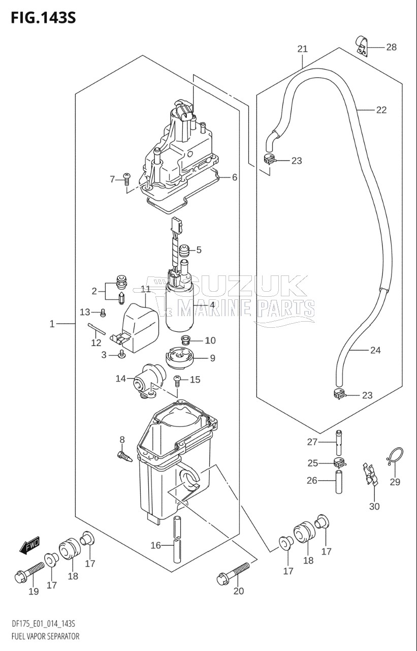 FUEL VAPOR SEPARATOR (DF175ZG:E40)