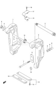 Outboard DF 250 drawing Clamp Bracket (DF 250S)