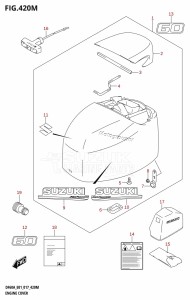 DF60A From 06002F-710001 (E01 E40)  2017 drawing ENGINE COVER (DF60ATH:E40)