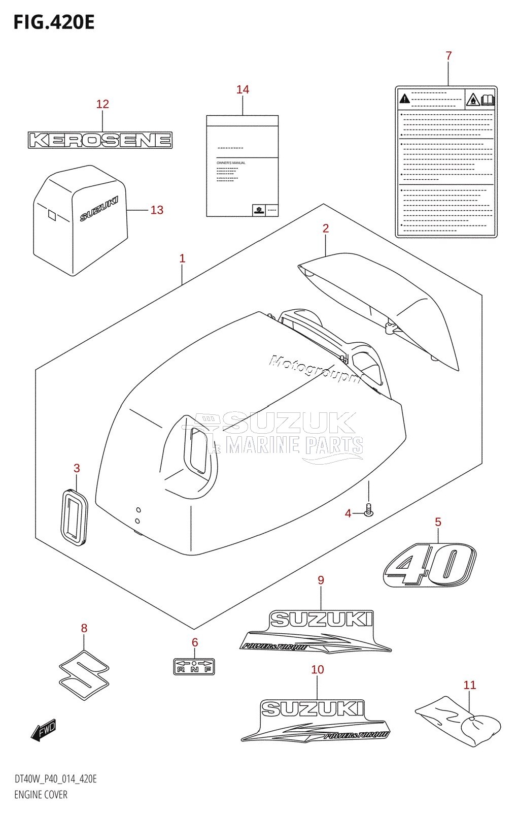 ENGINE COVER (DT40WK:P40)