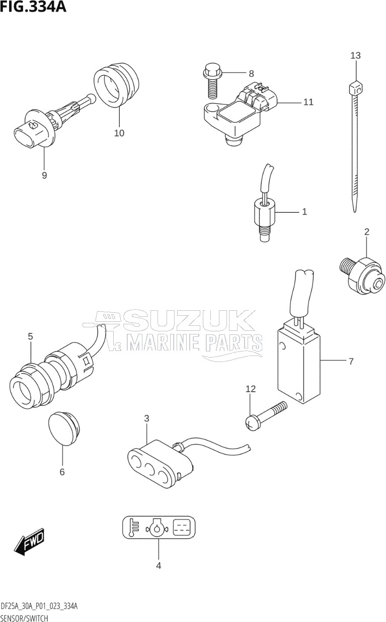 SENSOR / SWITCH (DF25A,DF30AQ)