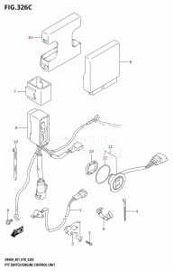 DF50A From 05003F-810001 (E01)  2018 drawing PTT SWITCH /​ ENGINE CONTROL UNIT (DF40AST:E34)