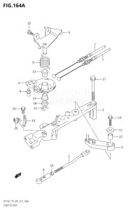 15002Z-310001 (2013) 150hp E01 E40-Gen. Export 1 - Costa Rica (DF150Z) DF150Z drawing THROTTLE ROD