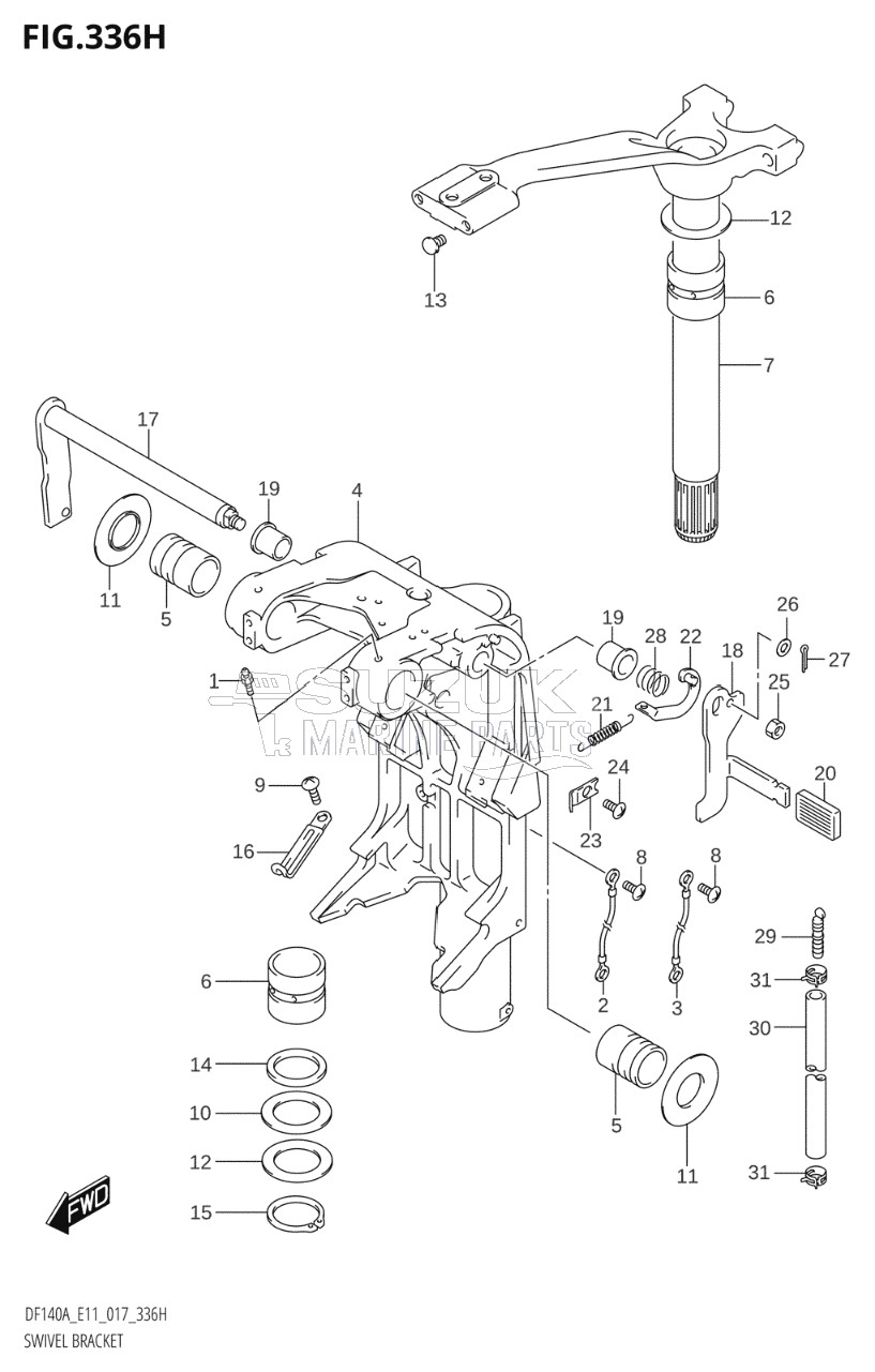 SWIVEL BRACKET (DF140AZ:E11)