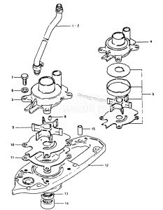 DT35 From 4001-051001 ()  1986 drawing WATER PUMP