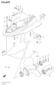 14003F-310001 (2013) 140hp E03-USA (DF140AT) DF140A drawing GEAR CASE (DF140AZ:E03)