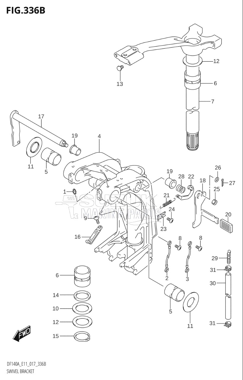 SWIVEL BRACKET (DF115AT:E11)