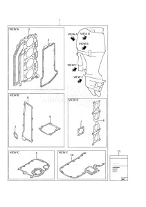 Outboard DF 140A drawing Gasket Set