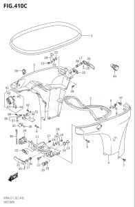 07003F-240001 (2022) 70hp E11 E40-Gen. Export 1-and 2 (DF70AT  DF70ATH  DF70ATH) DF70A drawing SIDE COVER (DF70ATH,DF90ATH)