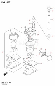 DF250 From 25003F-240001 (E11 E40)  2022 drawing WATER PUMP (E03:DF250ST:023)