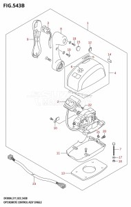 DF300A From 30002P-240001 (E40)  2022 drawing OPT:REMOTE CONTROL ASSY SINGLE (022,023)