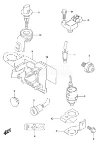 Outboard DF 20A drawing Sensor/Switch Remote Control