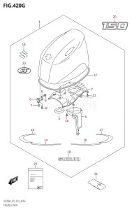 DF175A From 17503F-040001 (E01 E03 E40)  2020 drawing ENGINE COVER (DF150AS:022)