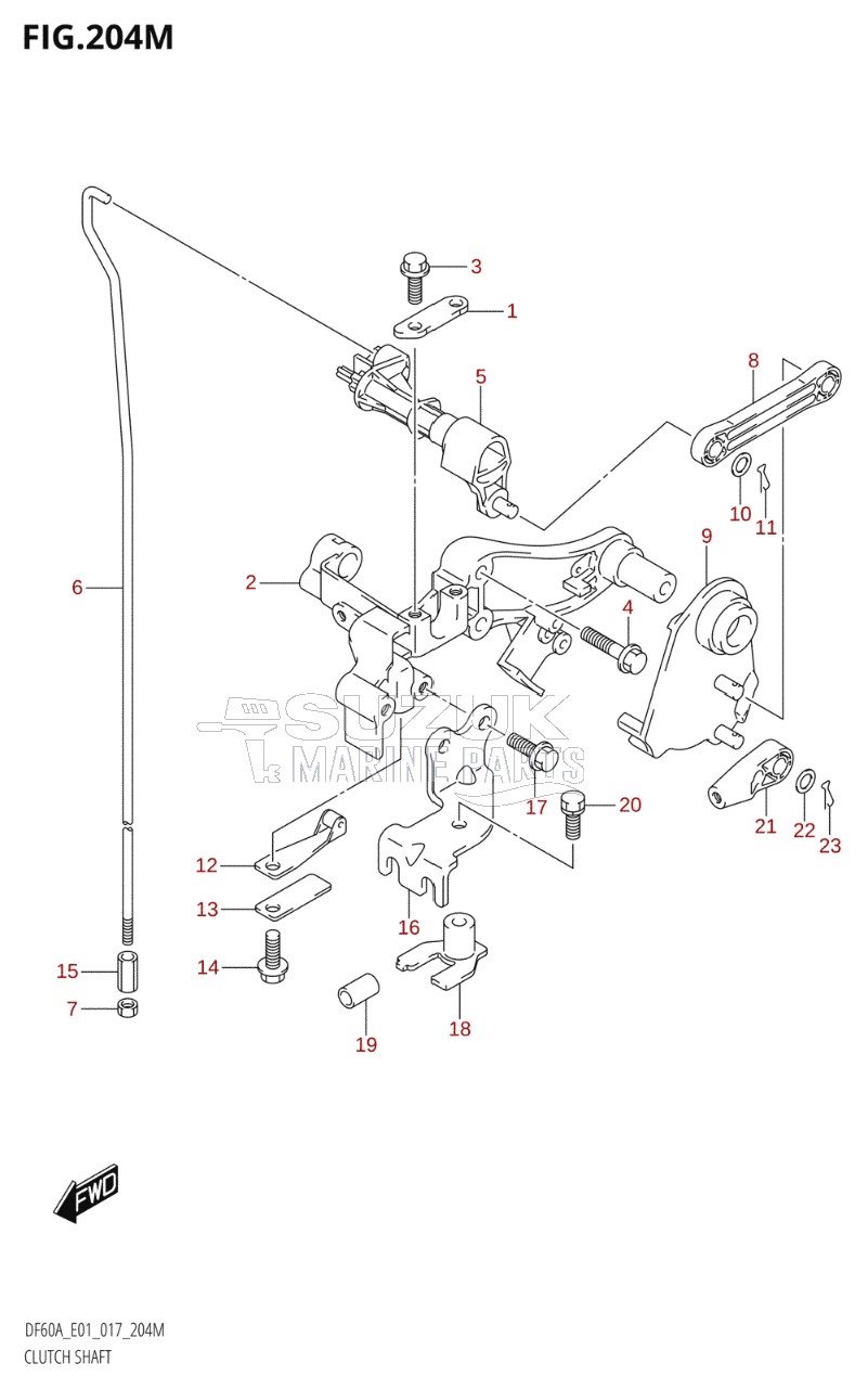 CLUTCH SHAFT (DF60ATH:E40)