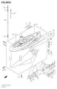 DF225T From 22503F-410001 (E03)  2014 drawing GEAR CASE (DF250ST:E03)