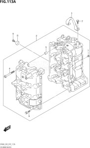 05003F-910001 (2019) 50hp E03-USA (DF50AT) DF50A drawing CYLINDER BLOCK