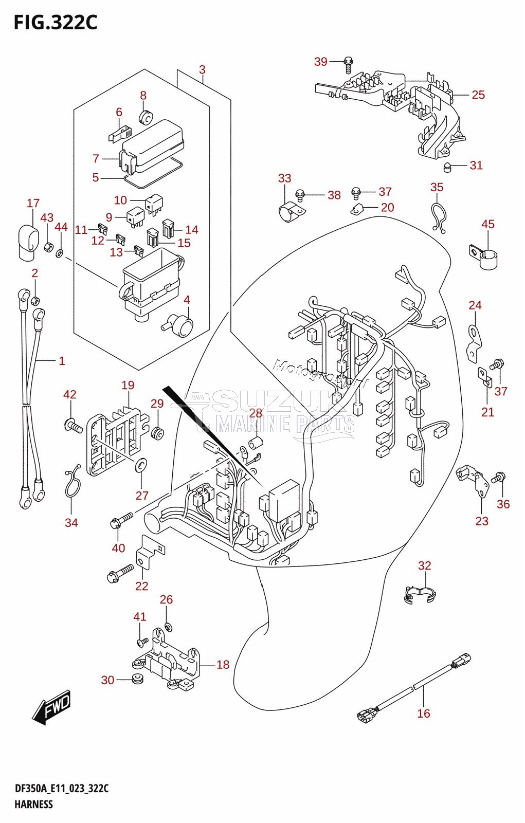 HARNESS (023:(DF350AMD,DF300BMD))