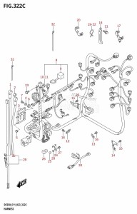 DF225T From 22503F-140001 (E11 E40)  2021 drawing HARNESS (DF250T,DF250Z)