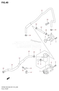 DF40A From 04004F-210001 (E34-Italy)  2012 drawing FUEL PUMP (DF40A E01)