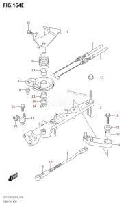 DF175Z From 17502Z-510001 (E03)  2015 drawing THROTTLE ROD (DF150ST:E03)