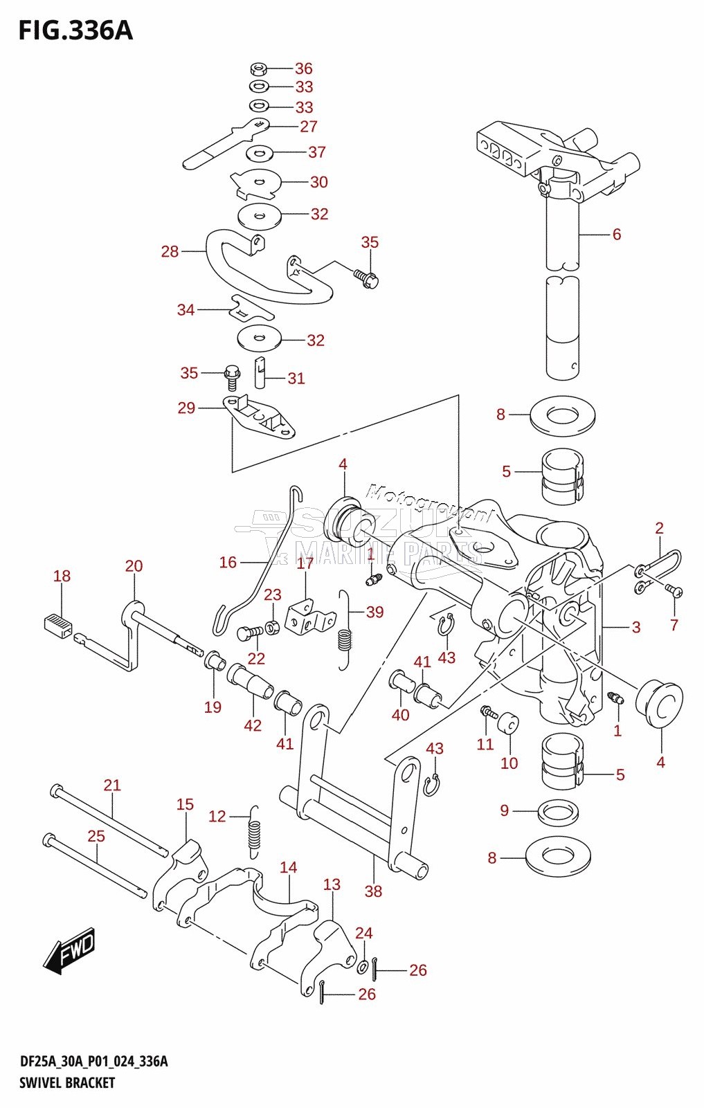 SWIVEL BRACKET (DF25A)