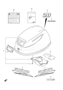 Outboard DF 20A drawing Engine Cover