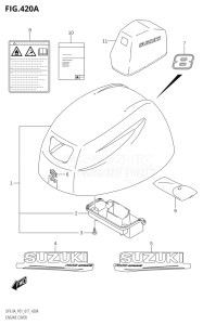 00994F-710001 (2017) 9.9hp P01-Gen. Export 1 (DF9.9A  DF9.9AR) DF9.9A drawing ENGINE COVER (DF8A:P01)