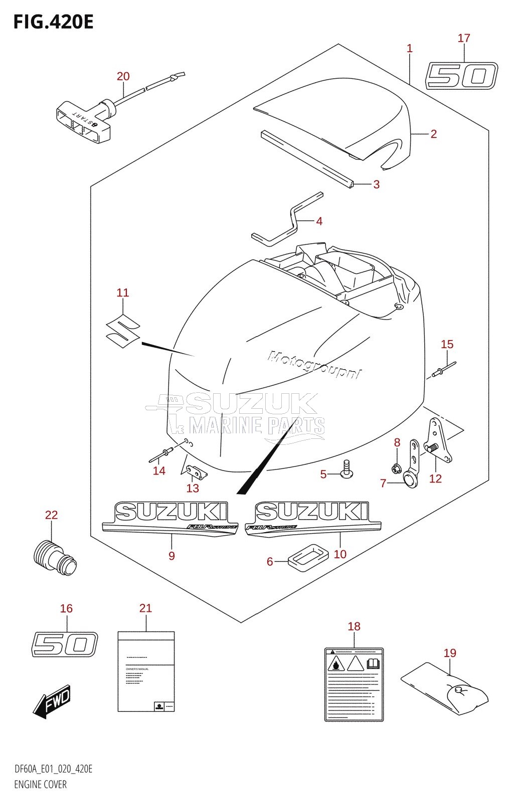 ENGINE COVER (DF50ATH:E01,DF50AVTH:E01)