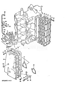 DT55 From 05501-603046-605119 ()  1986 drawing INLET CASE /​ EXHAUST COVER