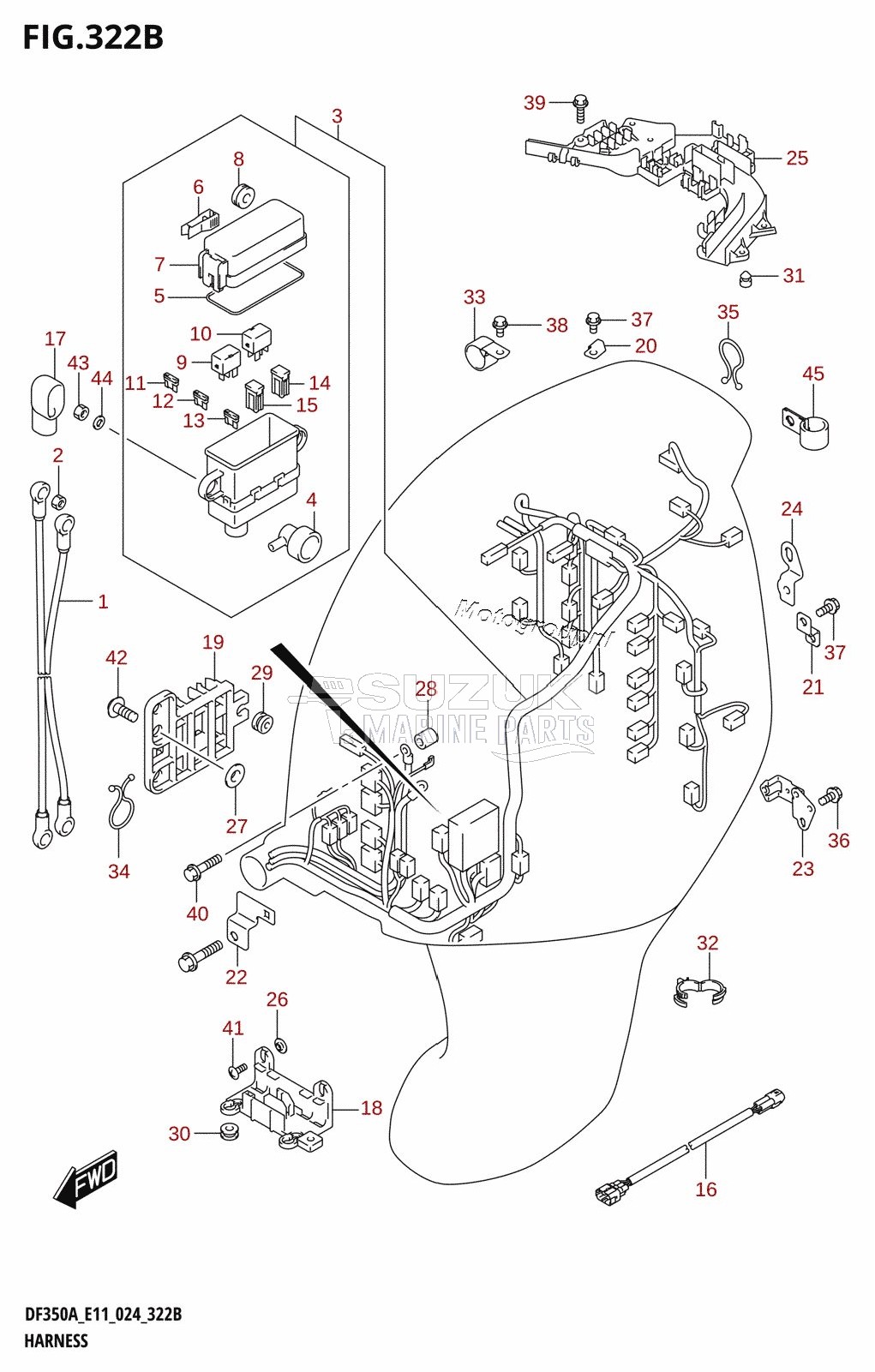 HARNESS (DF350AMD,DF300BMD)