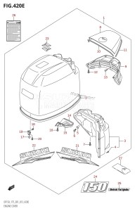 DF175Z From 17502Z-310001 (E01 E40)  2013 drawing ENGINE COVER (DF150Z:E01)