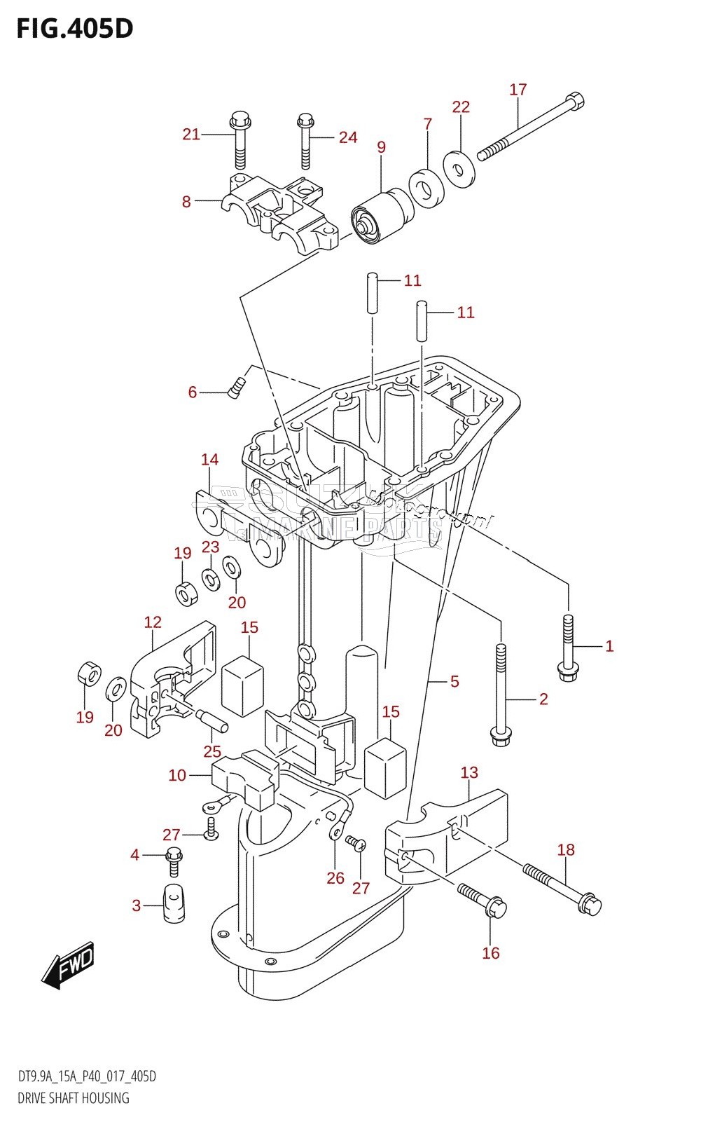 DRIVE SHAFT HOUSING (DT9.9AK:P40)