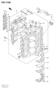 DF250Z From 25001Z-421001 (E01)  2004 drawing CYLINDER BLOCK