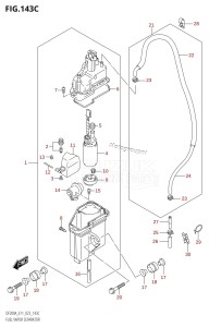 DF150AZ From 15003Z-340001 (E40)  2023 drawing FUEL VAPOR SEPARATOR (E40:023)