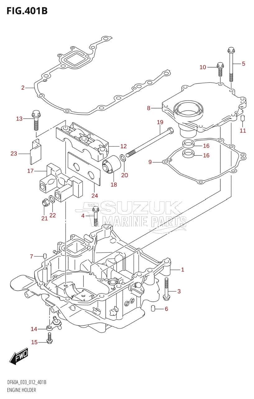 ENGINE HOLDER (DF50A:E03)