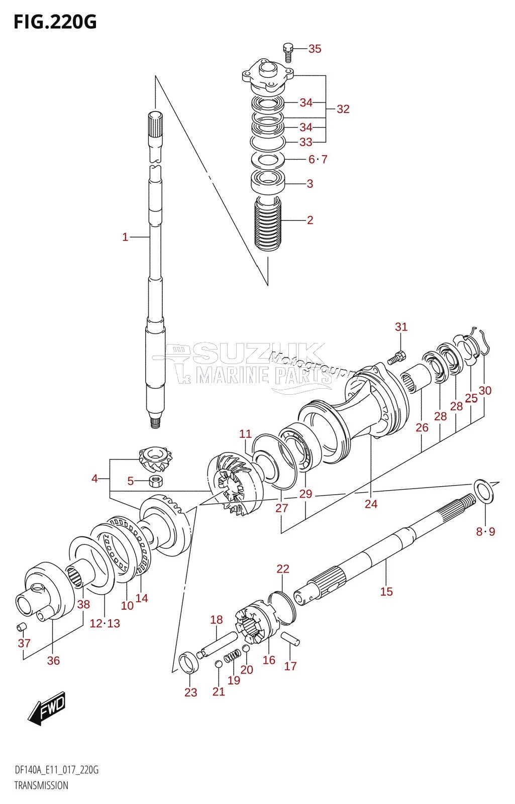 TRANSMISSION (DF140AT:E40)